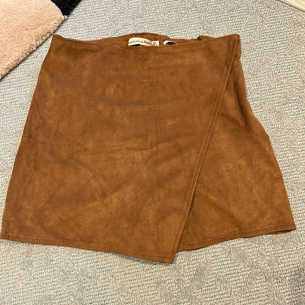 Brown Suede Skort